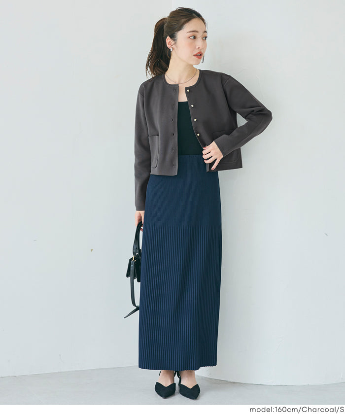 コカ coca ゴールドボタンクルーネックニットカーディガン （Navy） Navy