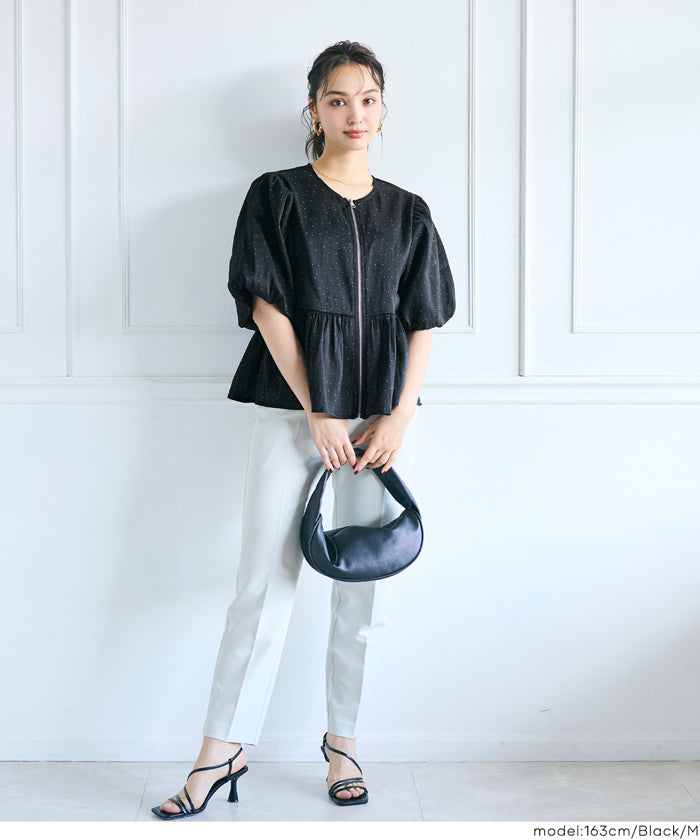コカ coca シースルーフレアブラウスジャケット （Black） Black