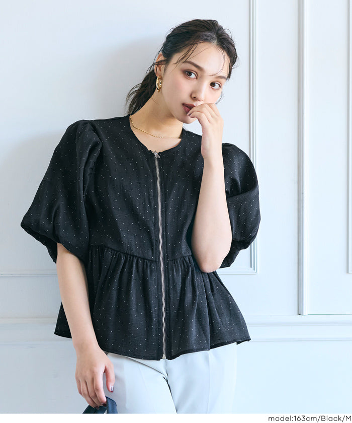 コカ coca シースルーフレアブラウスジャケット （Black） Black