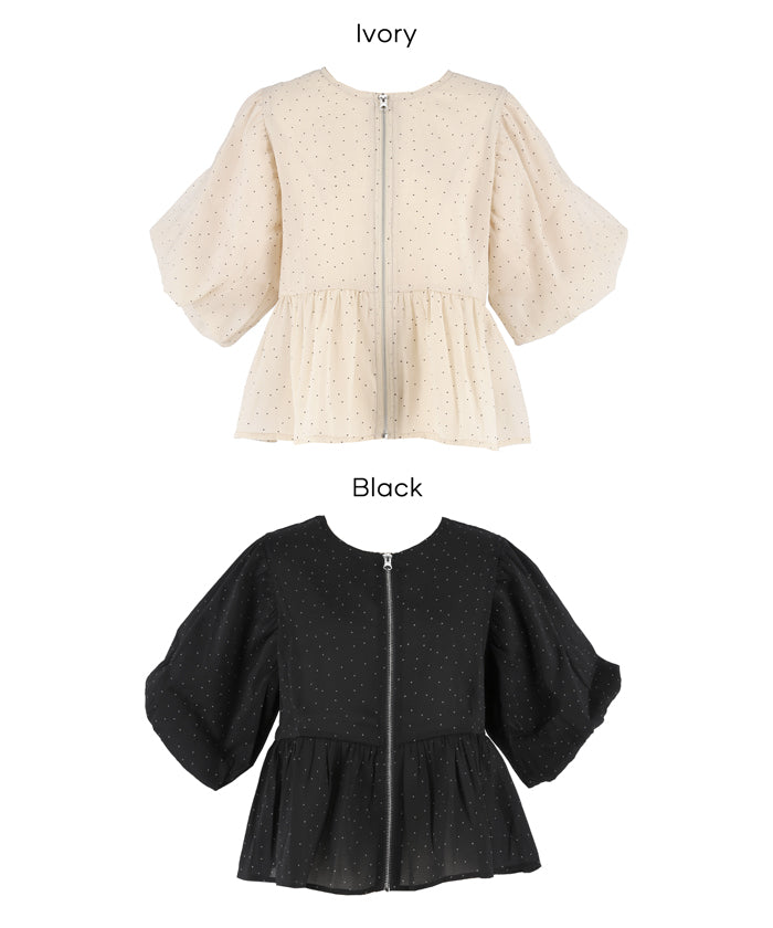 コカ coca シースルーフレアブラウスジャケット （Black） Black