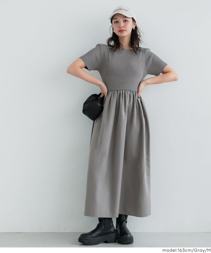 コカ coca ドッキングボートネックワンピース （Gray） Gray