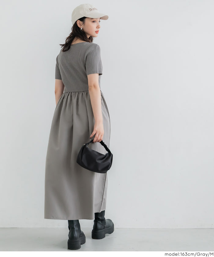 コカ coca ドッキングボートネックワンピース （Gray） Gray
