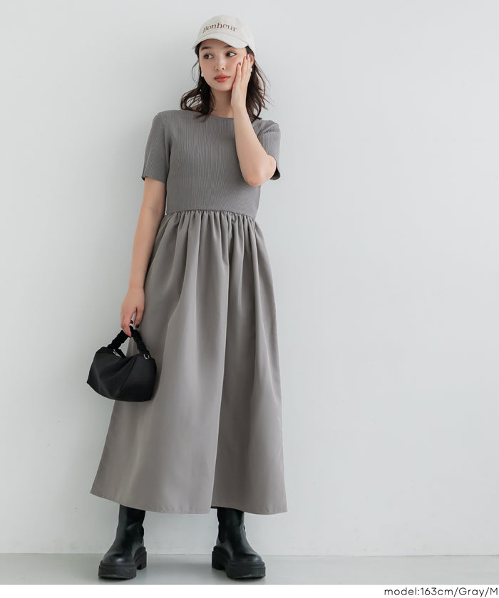 コカ coca ドッキングボートネックワンピース （Gray） Gray
