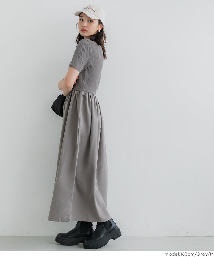コカ coca ドッキングボートネックワンピース （Gray） Gray