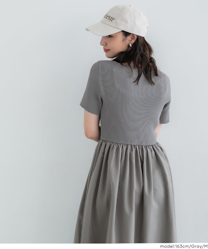 コカ coca ドッキングボートネックワンピース （Gray） Gray