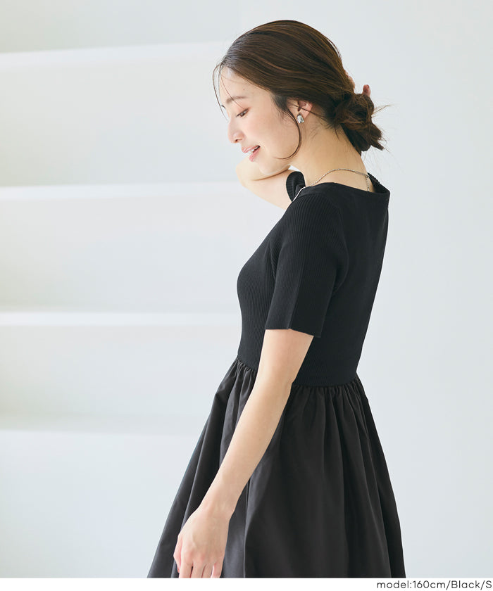 コカ coca ドッキングボートネックワンピース （Gray） Gray