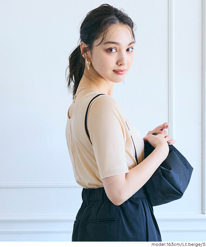 コカ coca 2WAYベロア半袖トップス （Lt.beige） Lt.beige