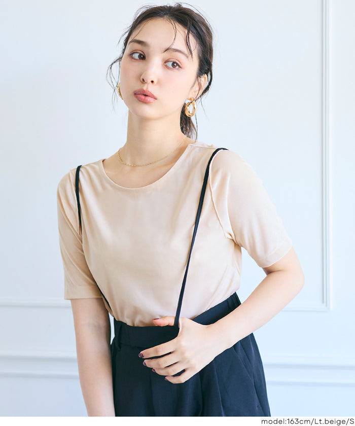 コカ coca 2WAYベロア半袖トップス （Lt.beige） Lt.beige