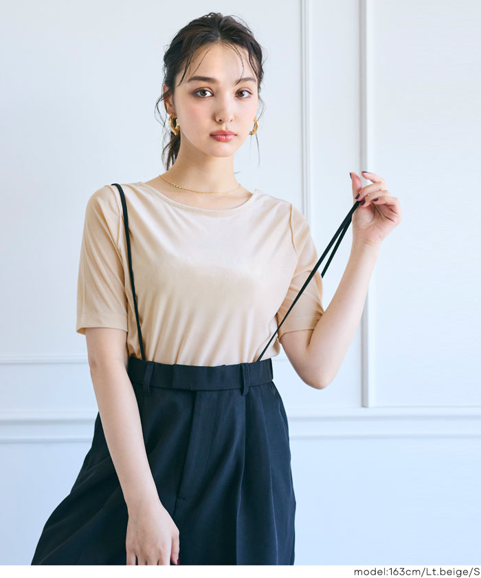 コカ coca 2WAYベロア半袖トップス （Lt.beige） Lt.beige