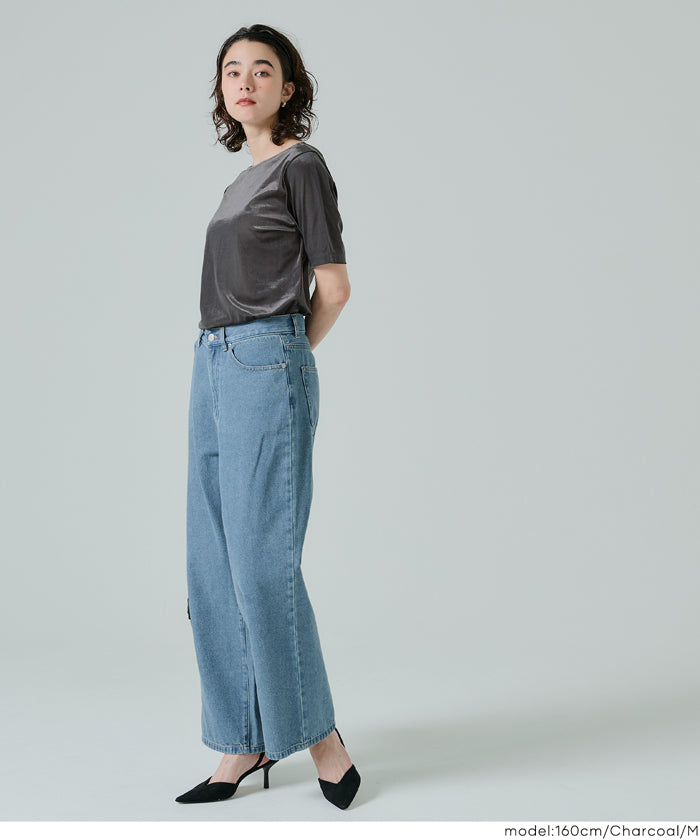 コカ coca 2WAYベロア半袖トップス （Lt.beige） Lt.beige