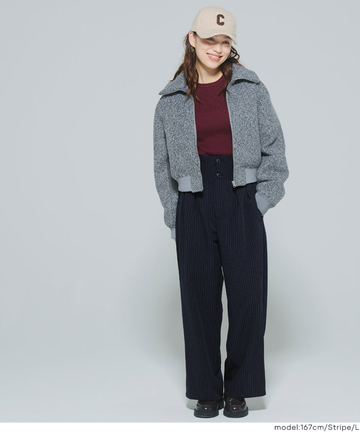 コカ coca ウエストデザインワイドパンツ （Stripe） Stripe