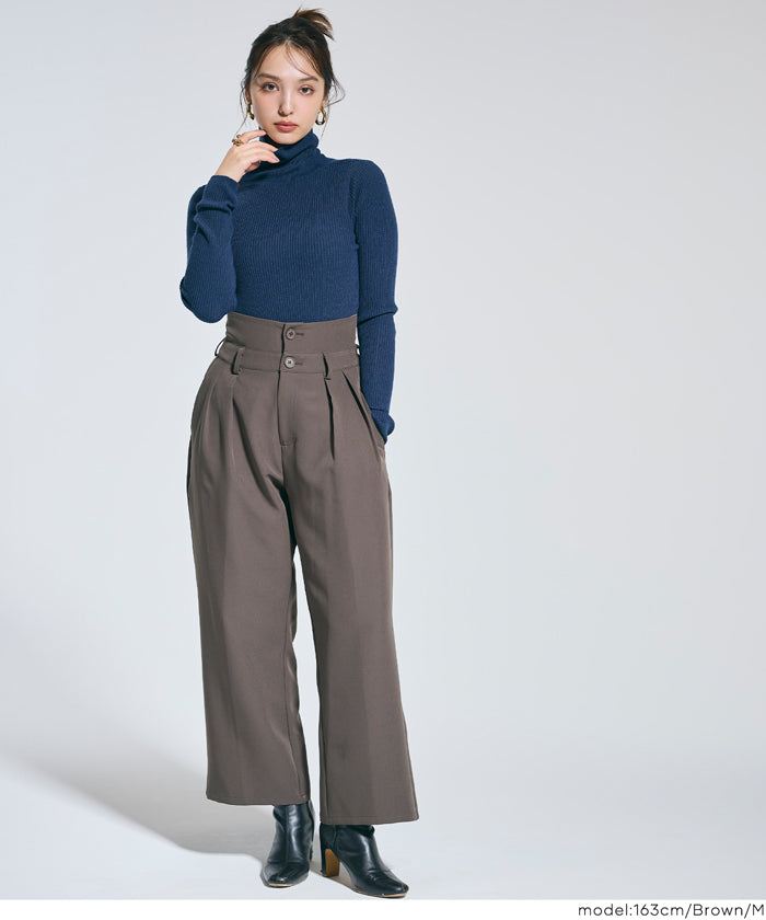 コカ coca ウエストデザインワイドパンツ （Stripe） Stripe