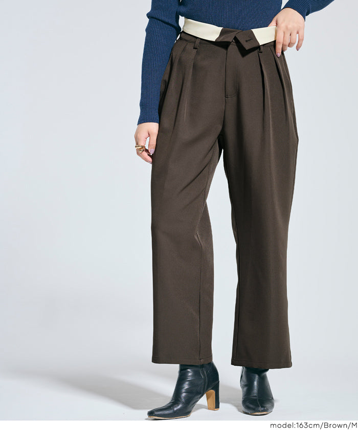 コカ coca ウエストデザインワイドパンツ （Stripe） Stripe