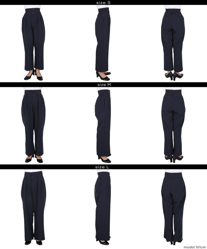 コカ coca ウエストデザインワイドパンツ （Stripe） Stripe