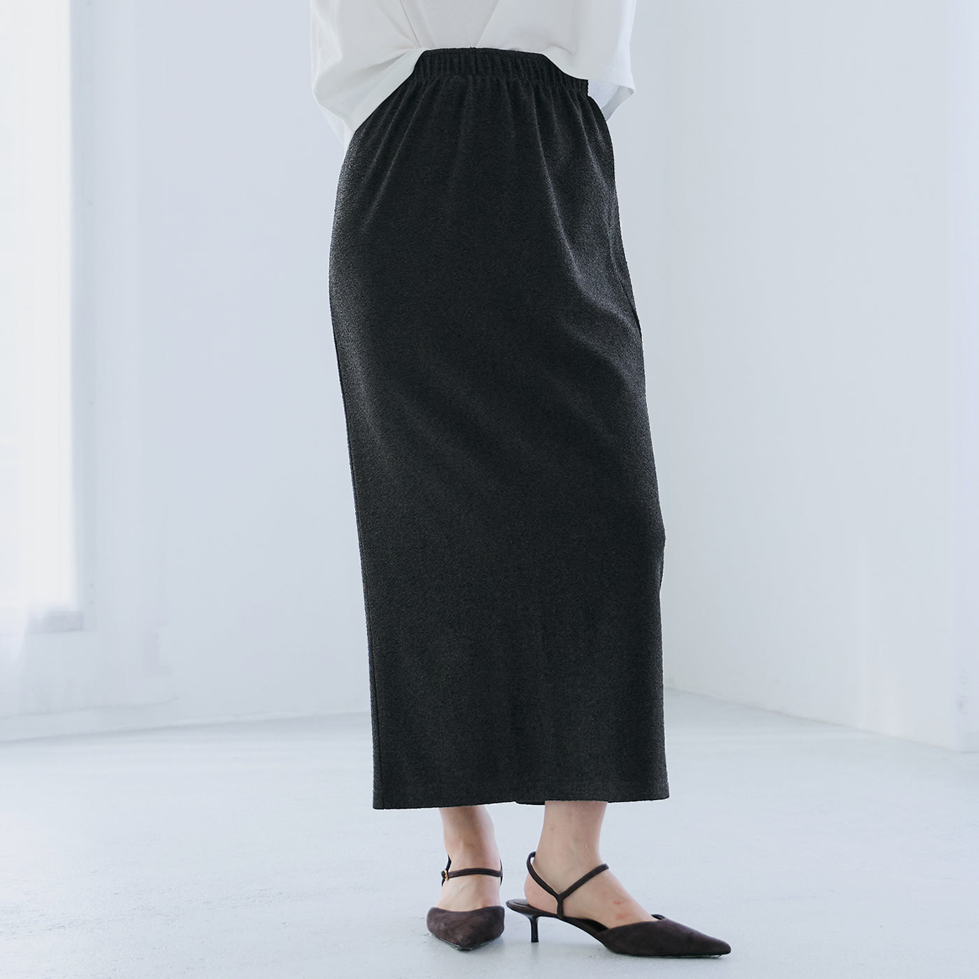 コカ coca ラメIラインスカート （Black） Black