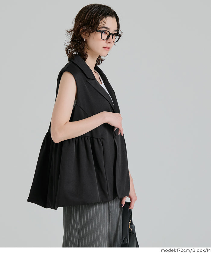 コカ coca バルーンヘムベストジャケット （Black） Black