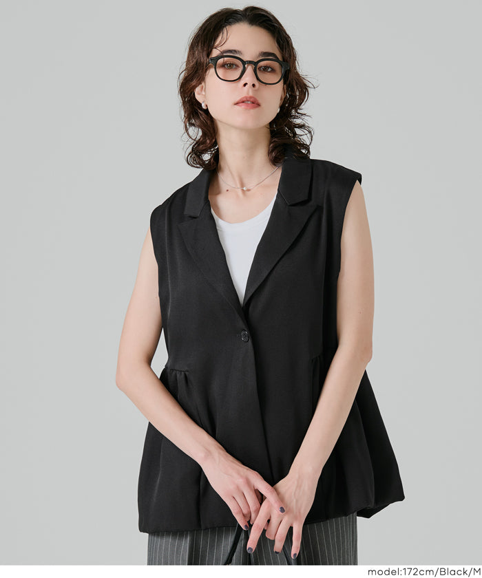 コカ coca バルーンヘムベストジャケット （Black） Black