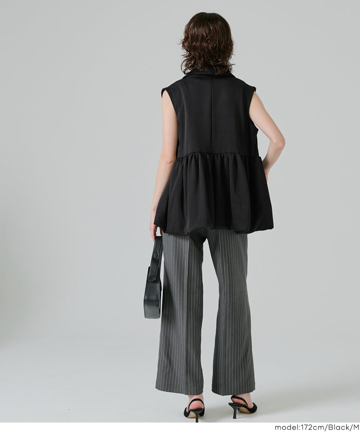 コカ coca バルーンヘムベストジャケット （Black） Black