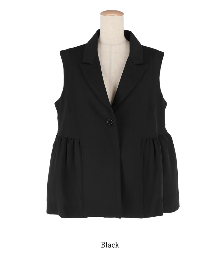 コカ coca バルーンヘムベストジャケット （Black） Black