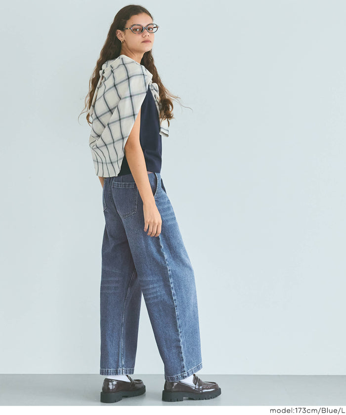 コカ coca タックデニムパンツ （Blue） Blue