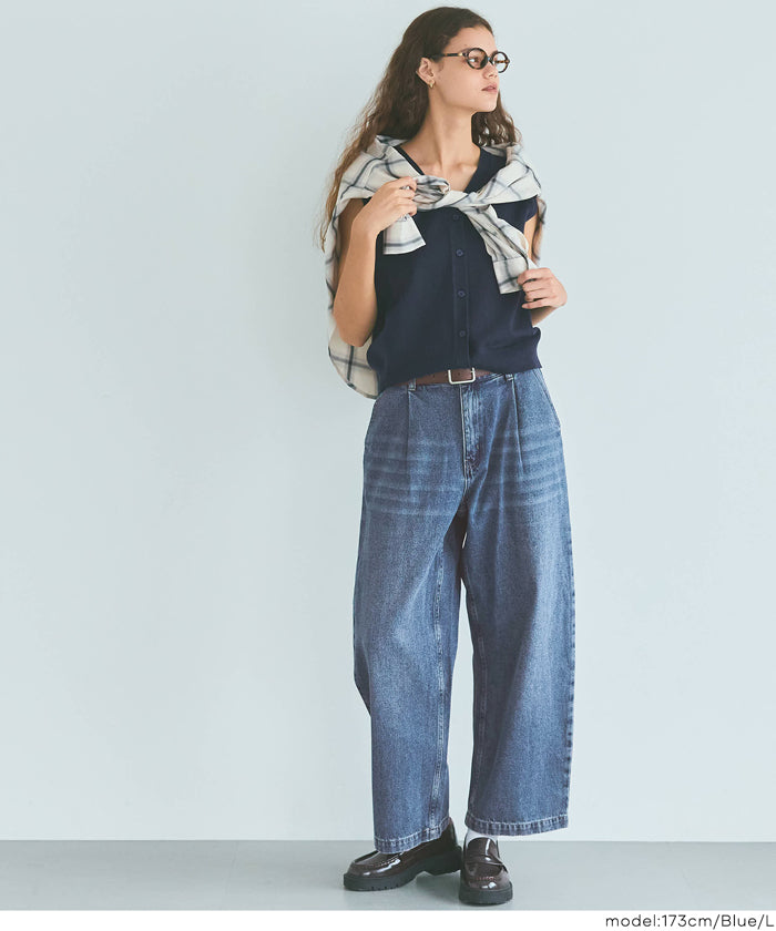 コカ coca タックデニムパンツ （Blue） Blue