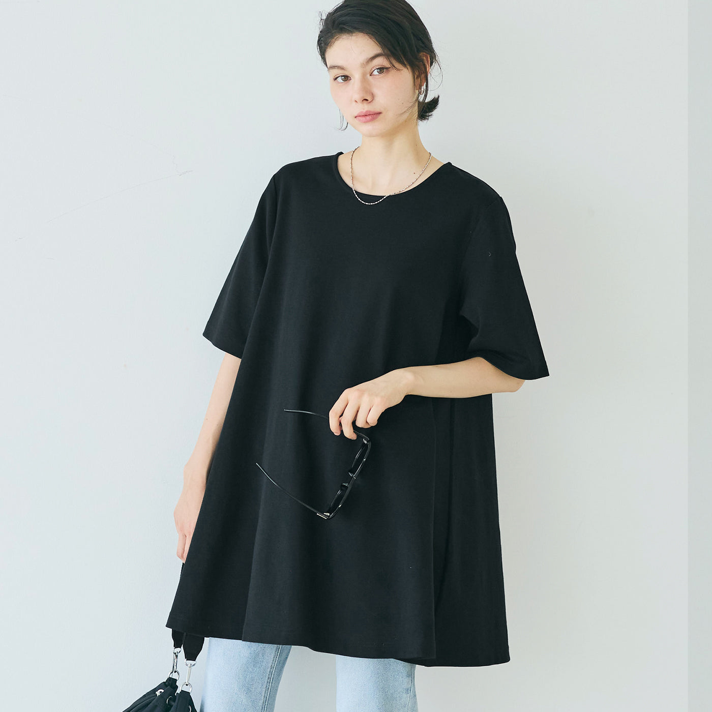 コカ coca Aラインチュニック （Black） Black