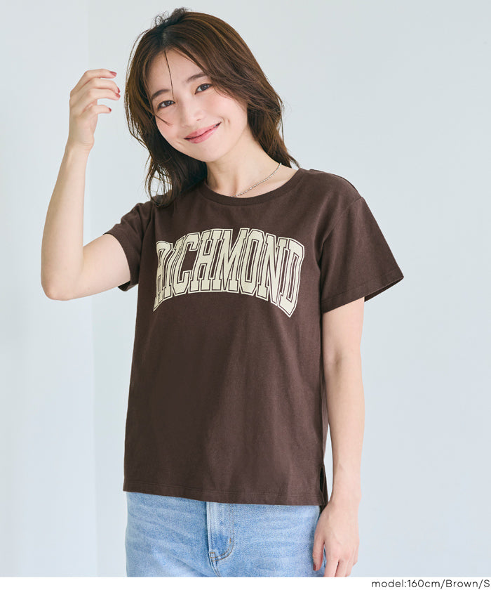 コカ coca サイドスリットプリントTシャツ （White） White
