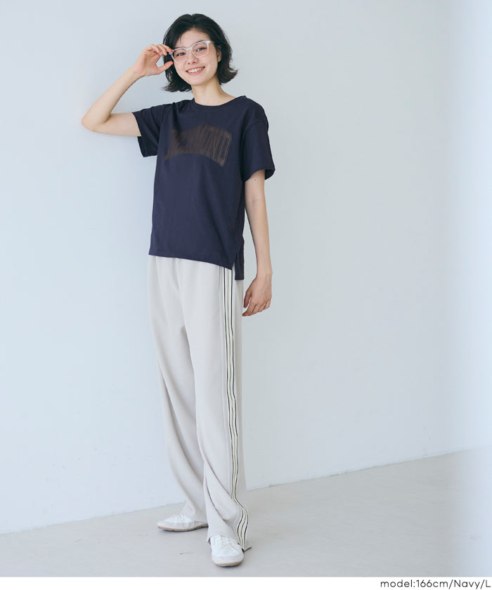 コカ coca サイドスリットプリントTシャツ （White） White