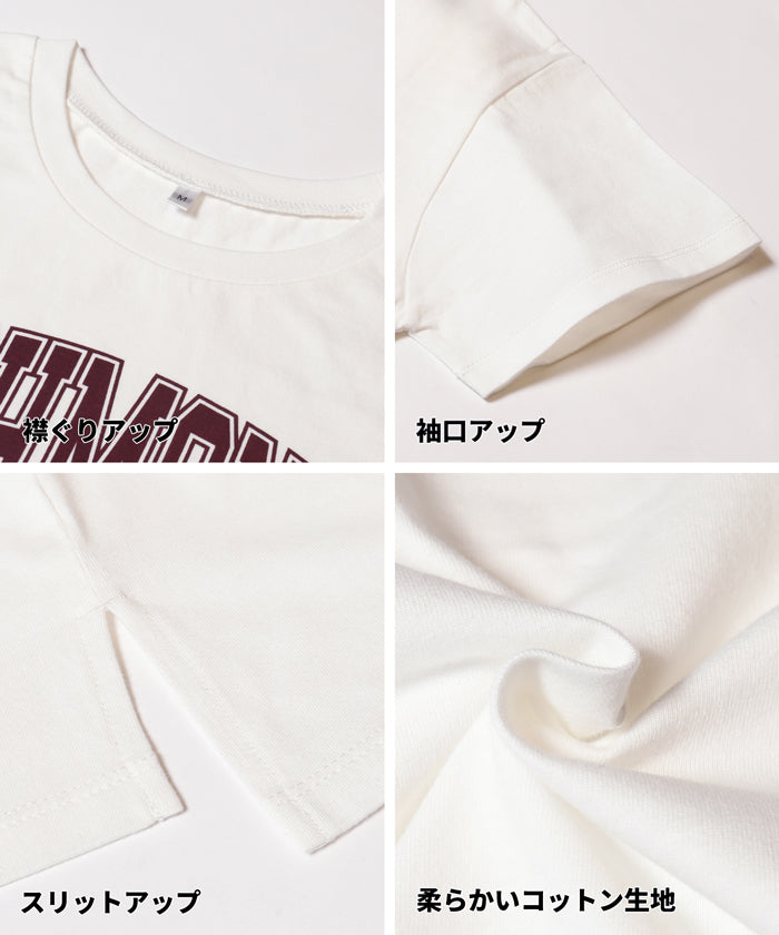 コカ coca サイドスリットプリントTシャツ （White） White