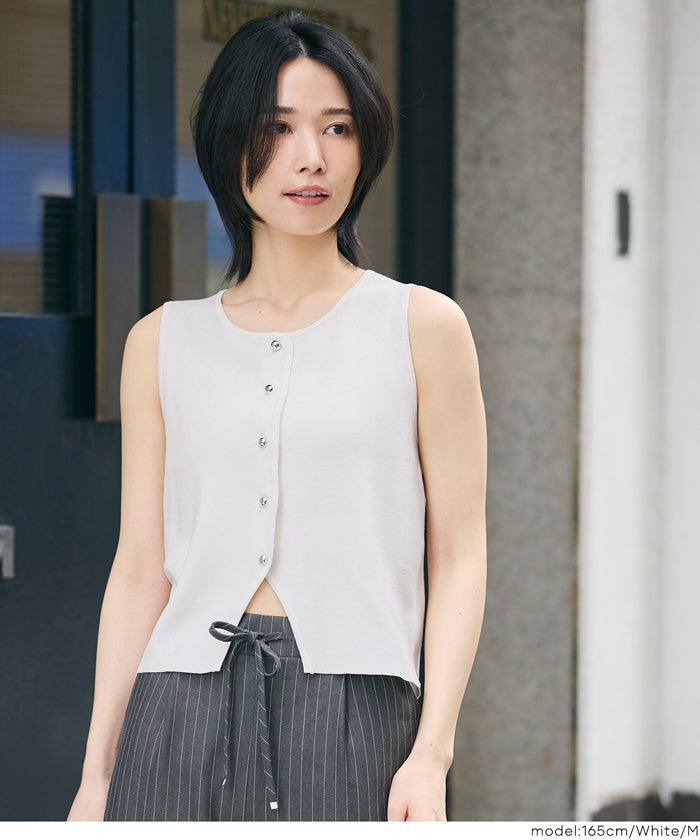 コカ coca ボタンニットベスト （Black） Black