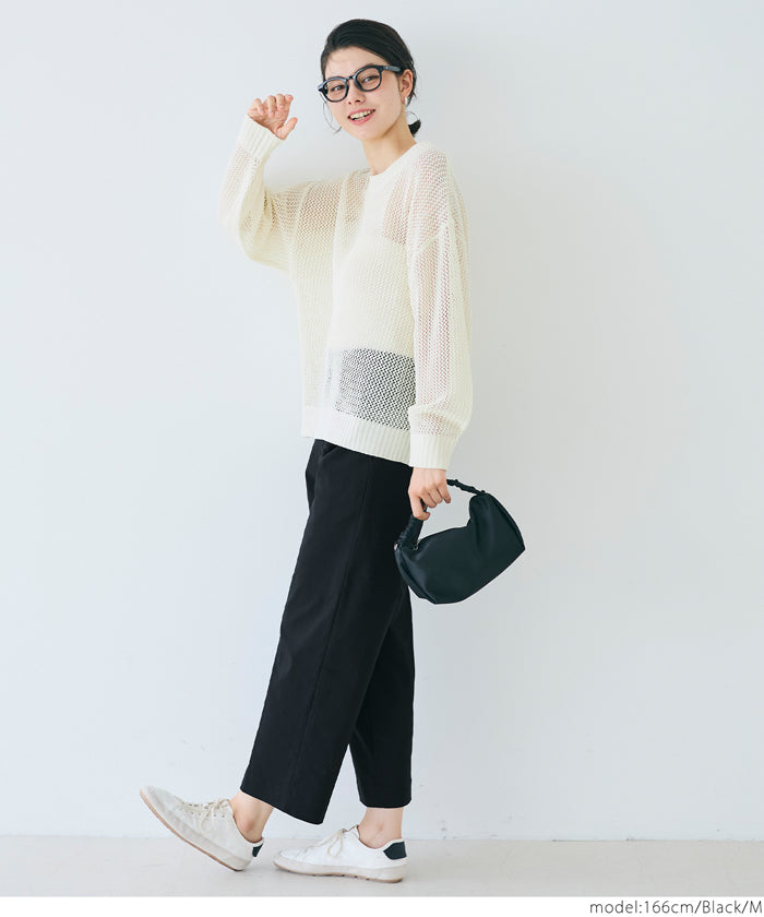 コカ coca クロップド丈スラックス （Black） Black