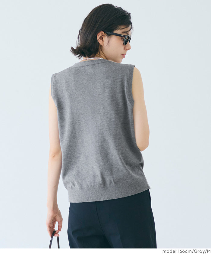 コカ coca Vネックニットベスト （Gray） Gray