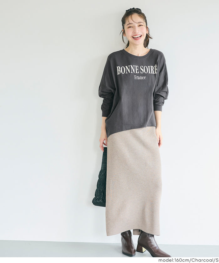 コカ coca ドルマンロゴTシャツ （Charcoal） Charcoal
