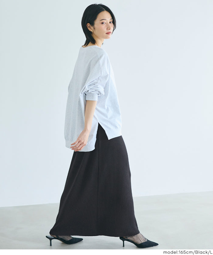 コカ coca とろみリブニットスカート （Gray） Gray