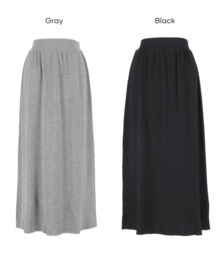 コカ coca とろみリブニットスカート （Gray） Gray