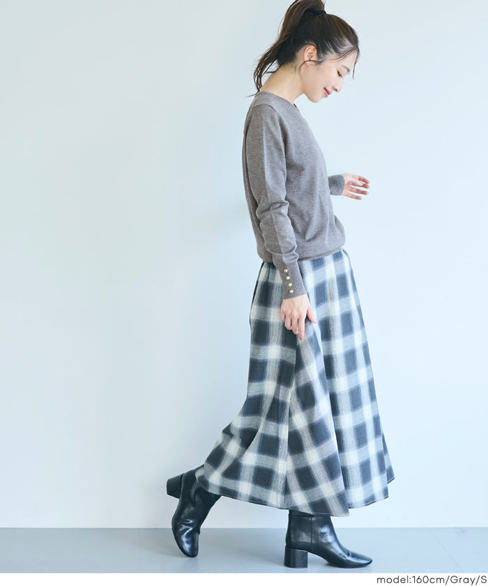 コカ coca 袖金ボタンニットトップス （Ivory） Ivory
