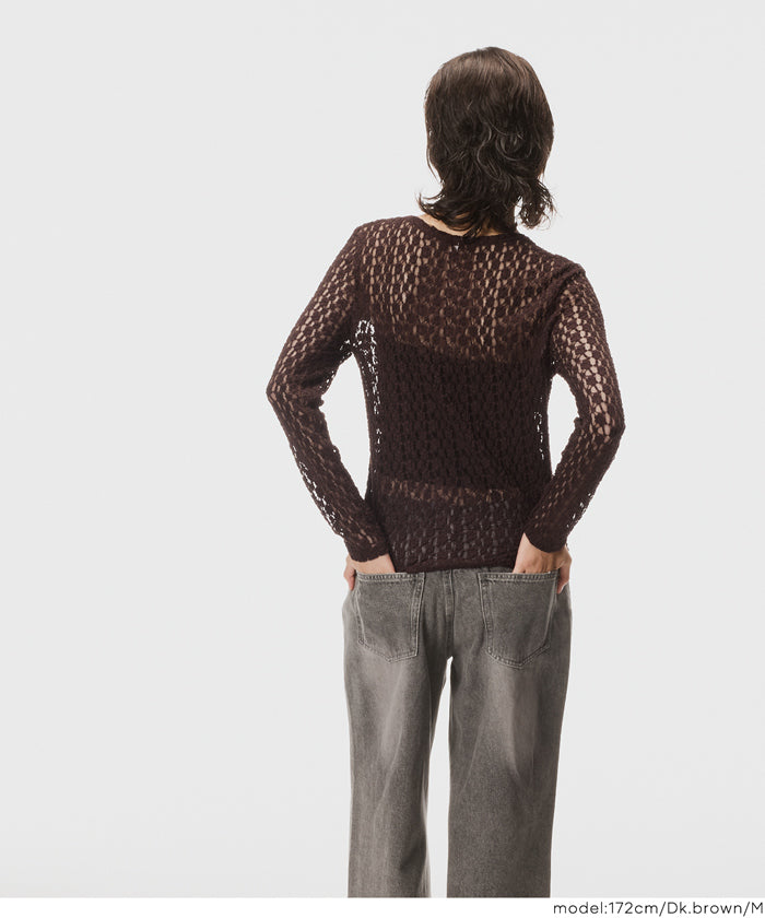 コカ coca ストレッチレーストップス （Dk.brown） Dk.brown