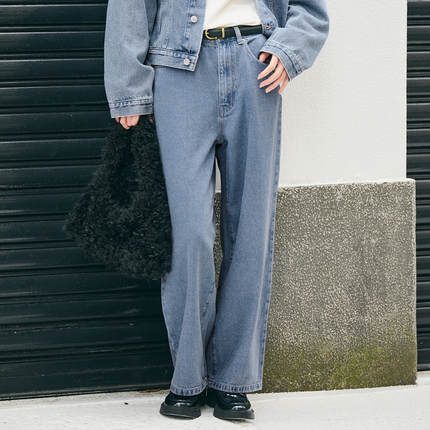 コカ coca ストレートデニムパンツ （Blue） Blue