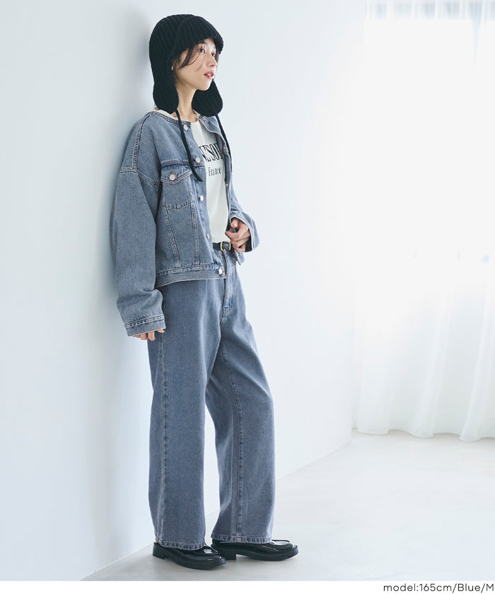 コカ coca ストレートデニムパンツ （Blue） Blue