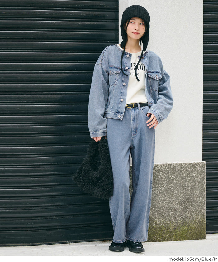 コカ coca ストレートデニムパンツ （Blue） Blue