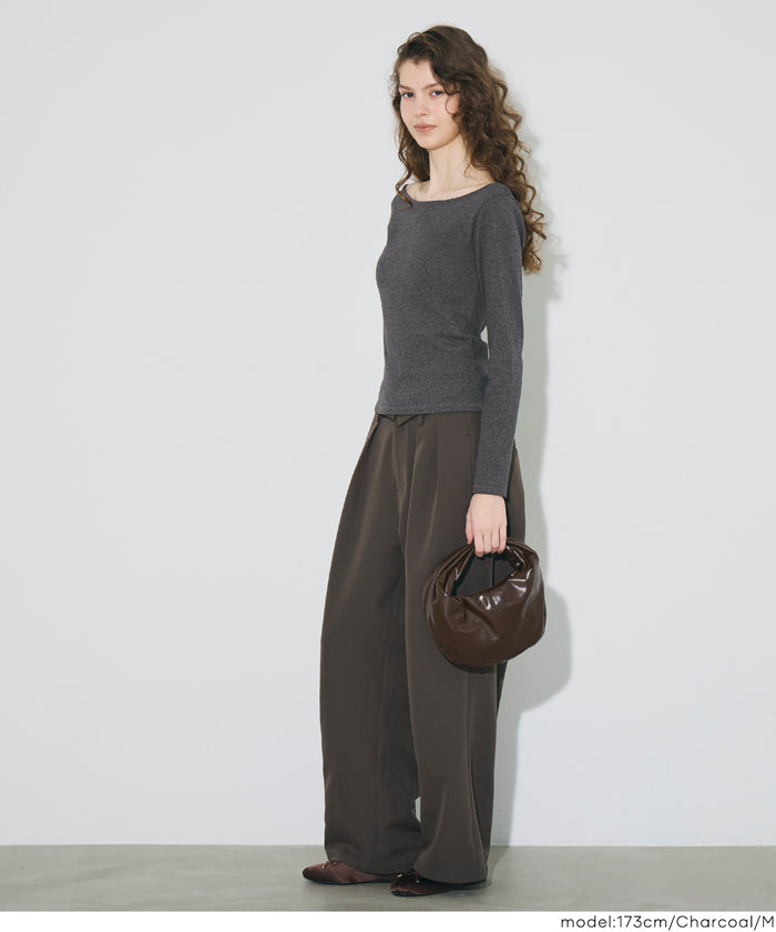コカ coca テレコリブオフショルダートップス （Black） Black