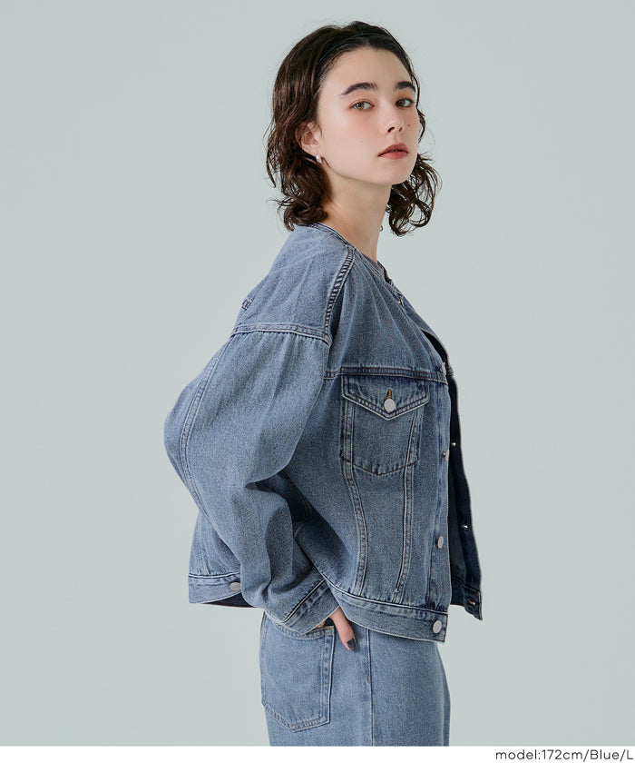 コカ coca ショートデニムジャケット （Blue） Blue