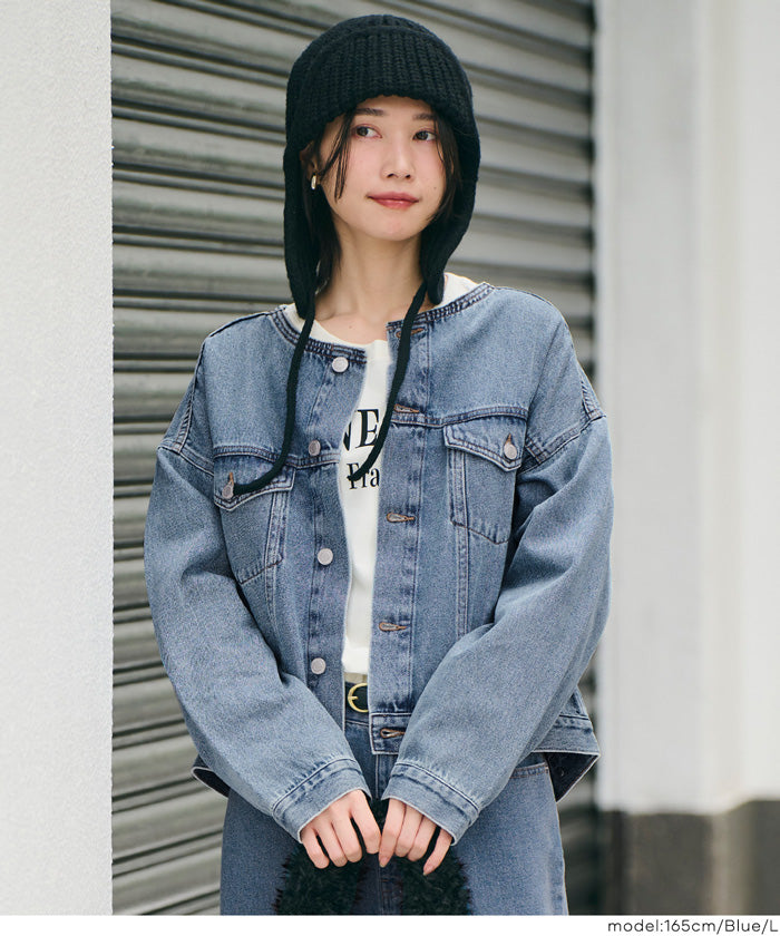 コカ coca ショートデニムジャケット （Blue） Blue