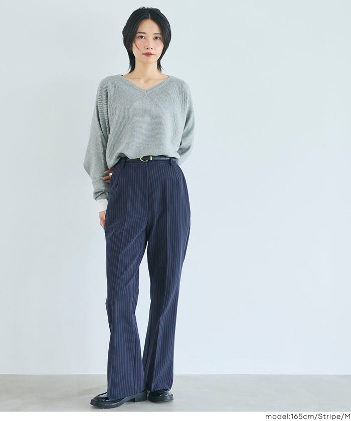 コカ coca ストライプセミフレアパンツ （Stripe） Stripe