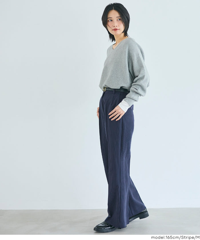 コカ coca ストライプセミフレアパンツ （Stripe） Stripe