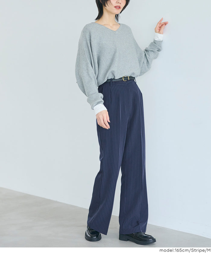 コカ coca ストライプセミフレアパンツ （Stripe） Stripe