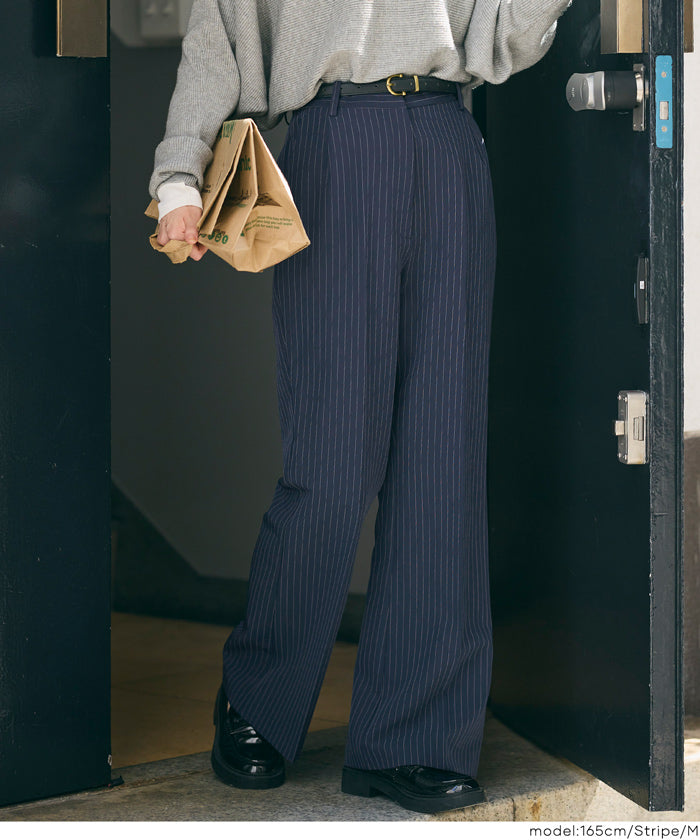コカ coca ストライプセミフレアパンツ （Stripe） Stripe