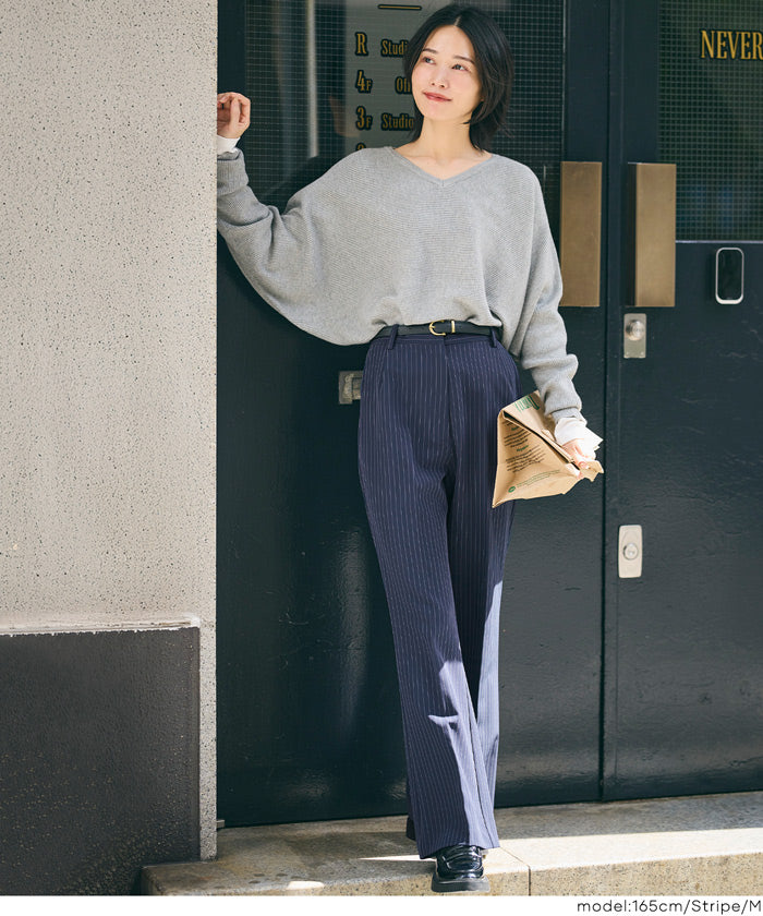 コカ coca ストライプセミフレアパンツ （Stripe） Stripe