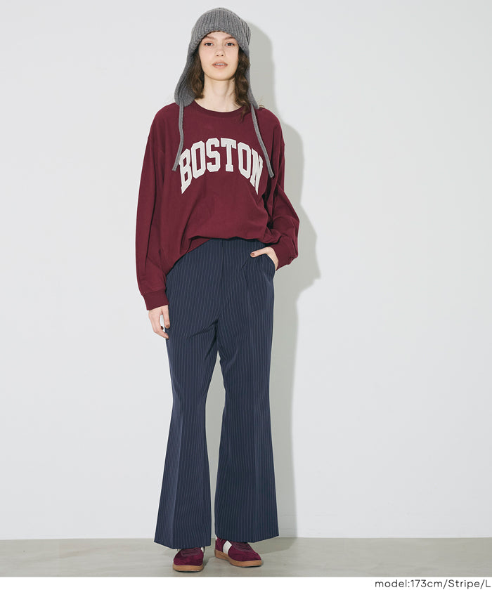 コカ coca ストライプセミフレアパンツ （Stripe） Stripe