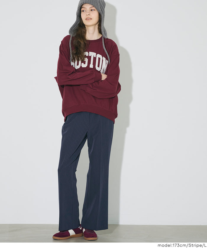 コカ coca ストライプセミフレアパンツ （Stripe） Stripe